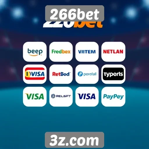 Métodos de pagamento oferecidos pelo 266bet
