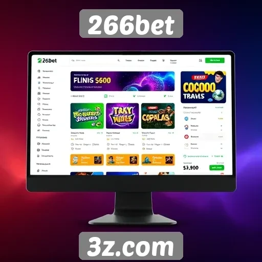 Análise da interface do usuário do site 266bet